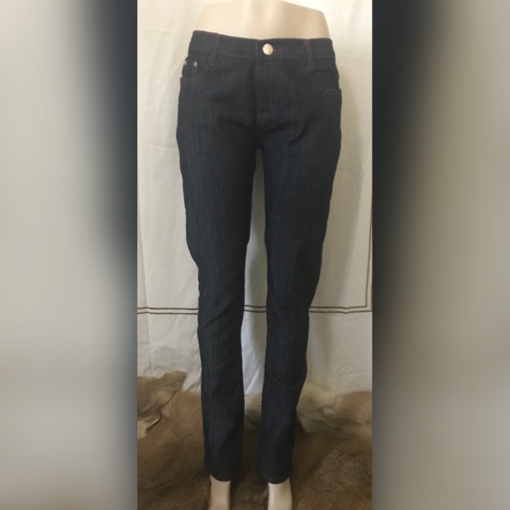 BC Jeans Navy Blue with Red Embellished Jeans - Picture 1 of 8